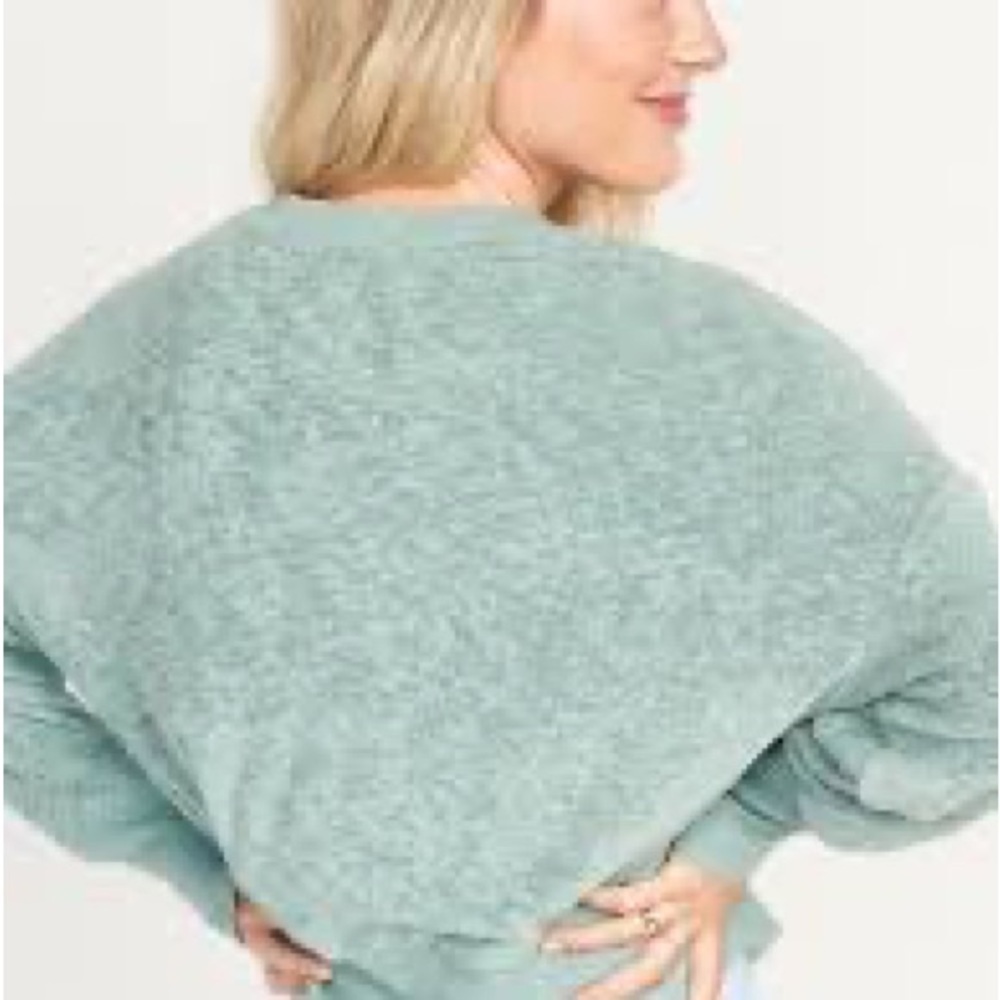 Old‎ Navy Women's Terry cloth Soft Teal Sweatshirt - Picture 2 of 6